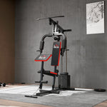HOMCOM Multi Home Gym Machine With 65kg Weights For Strength Training