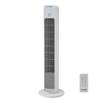 Smart Bladeless Tower Fan with Remote, 12-Speed Cooling, 90° Oscillation, Air Purification & 12H Timer