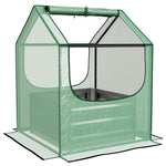 Raised Garden Bed Planter Box With Greenhouse | Green