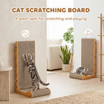 PawHut Cat Scratching Board Wall Mounted 57.5h Cm Brown