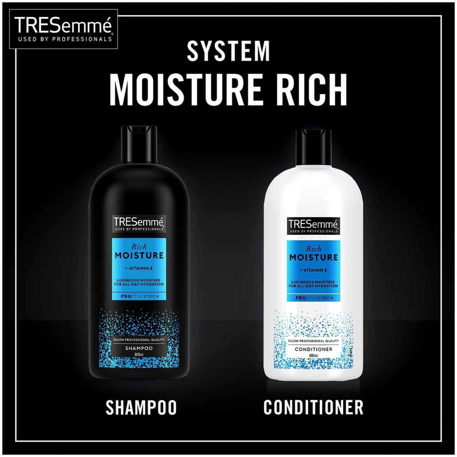 Used By Professionals Rich Moisture Shampoo, 3 Pack, 900ml