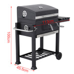Outdoor Charcoal Bbq Grill With Portable Trolley Garden Grill