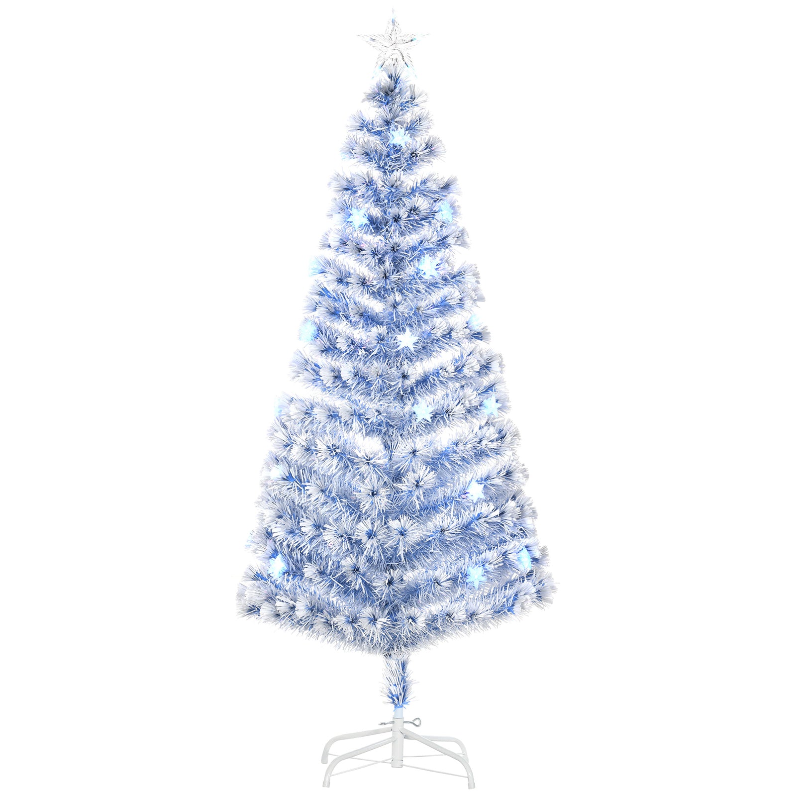 4/5/6ft Fibre Optic Christmas Tree With Led | 6ft | Blue