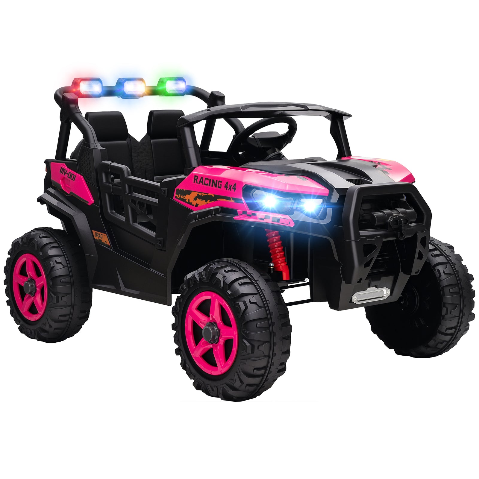 24v Electric Ride On Car, 2-seater Kids Electric Truck | Pink