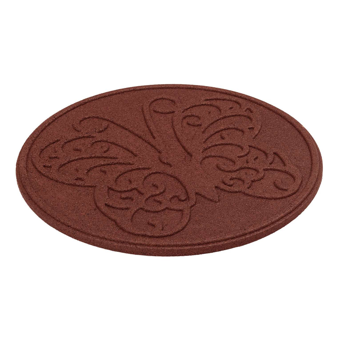 Recycled rubber Reversible Stepping Stone - Butterfly | Set of 1 | Terracotta