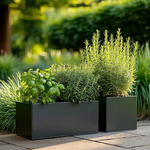 Zinc Galvanised Trough Planter | 70cm x 24cm x 24cm | Grey
