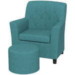 Kids Sofa Set With Footrest For Playroom Bedroom | Blue