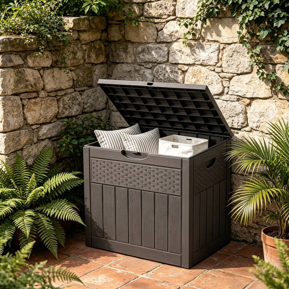 126l Pp Garden Storage Box With Combination Padlock