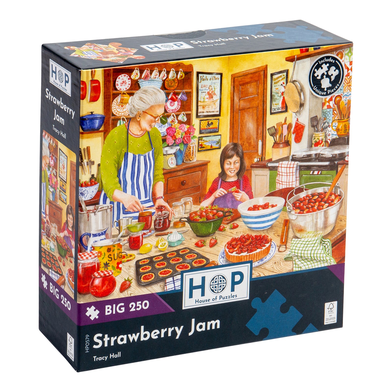 Strawberry Jam - Big 250 Piece Jigsaw Puzzle For Adults & Kids, With Extra Large Pieces