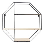 Octagonal Metal Floating Wall Display Shelf