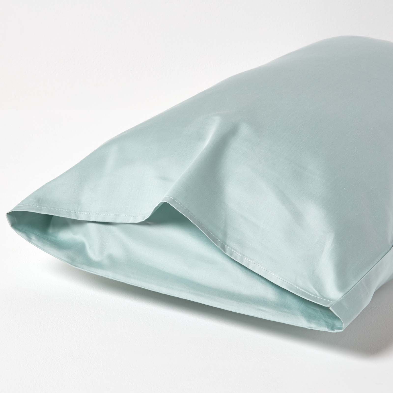 Organic Cotton Housewife Pillowcase 400 Tc | 48 x 74cm | Duck Egg Blue