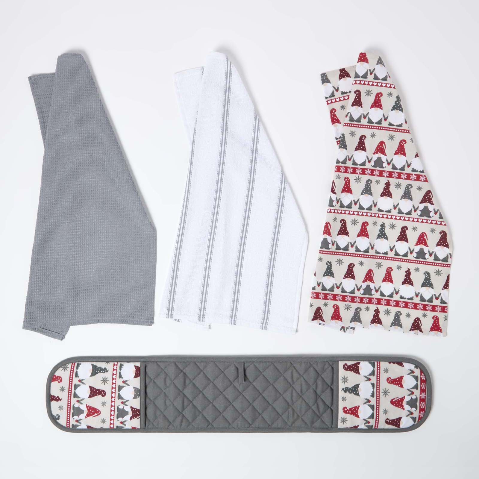 Gonk Christmas Tea Towels Set Of 3
