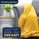 Blanket Throw Soft Faux Fur 160 X 130cm Fleece Overblanket Fluffy Blanket  For Sofa & Beds | L | Gold