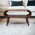 Solid Wood Open Chestnut Coffee Table