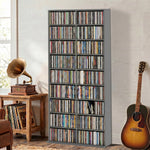 HOMCOM 640 Cd Storage Unit 360 Dvd Storage Tower W/ 18 Compartments