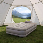 Raised Inflatable Airbed Mattress With Built-in Pump – Includes Pillows | Single