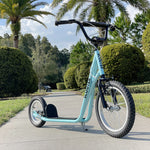 HOMCOM Kids Stunt Scooter With 16" Rubber Wheels, Adjustable Handlebar Blue