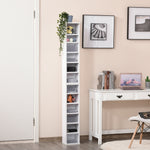 Set Of 2 Cd Storage Units With Adjustable Shelves | One Size | White