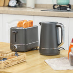 1.7l 3000w Fast Boil Electric Kettle And 2 Slice Toaster Set