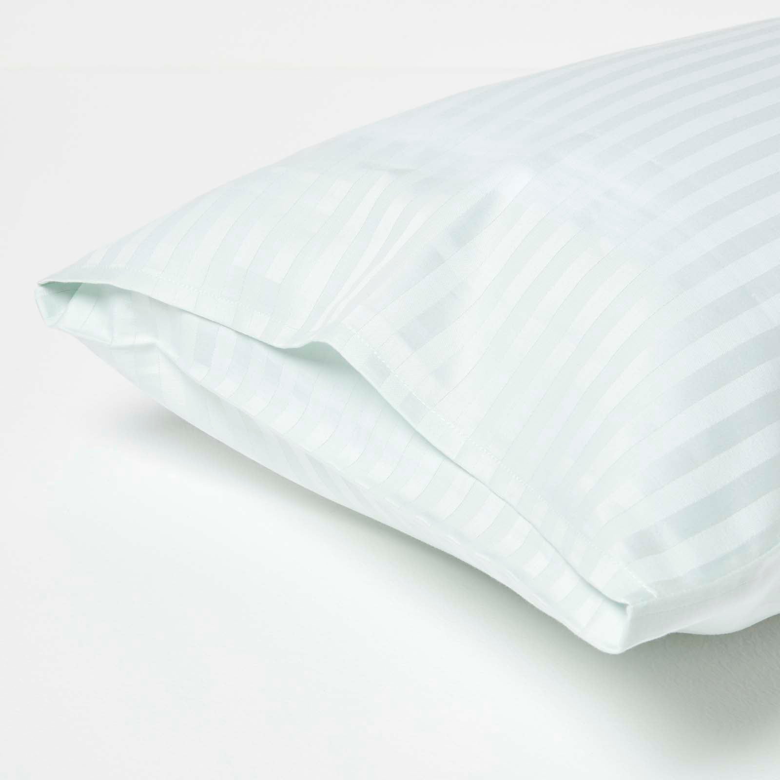 Cotton Stripe Kids Pillowcases 330 Thread Count, 2 Pack | 40 x 60cm | Blue
