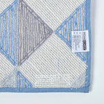 Harlequin Pattern Cotton Bath Mat | 50 x 80cm | Blue