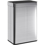 HOMCOM 55l Sensor Bin, Automatic Smart Bin With Soft-close Lid, Silver Tone