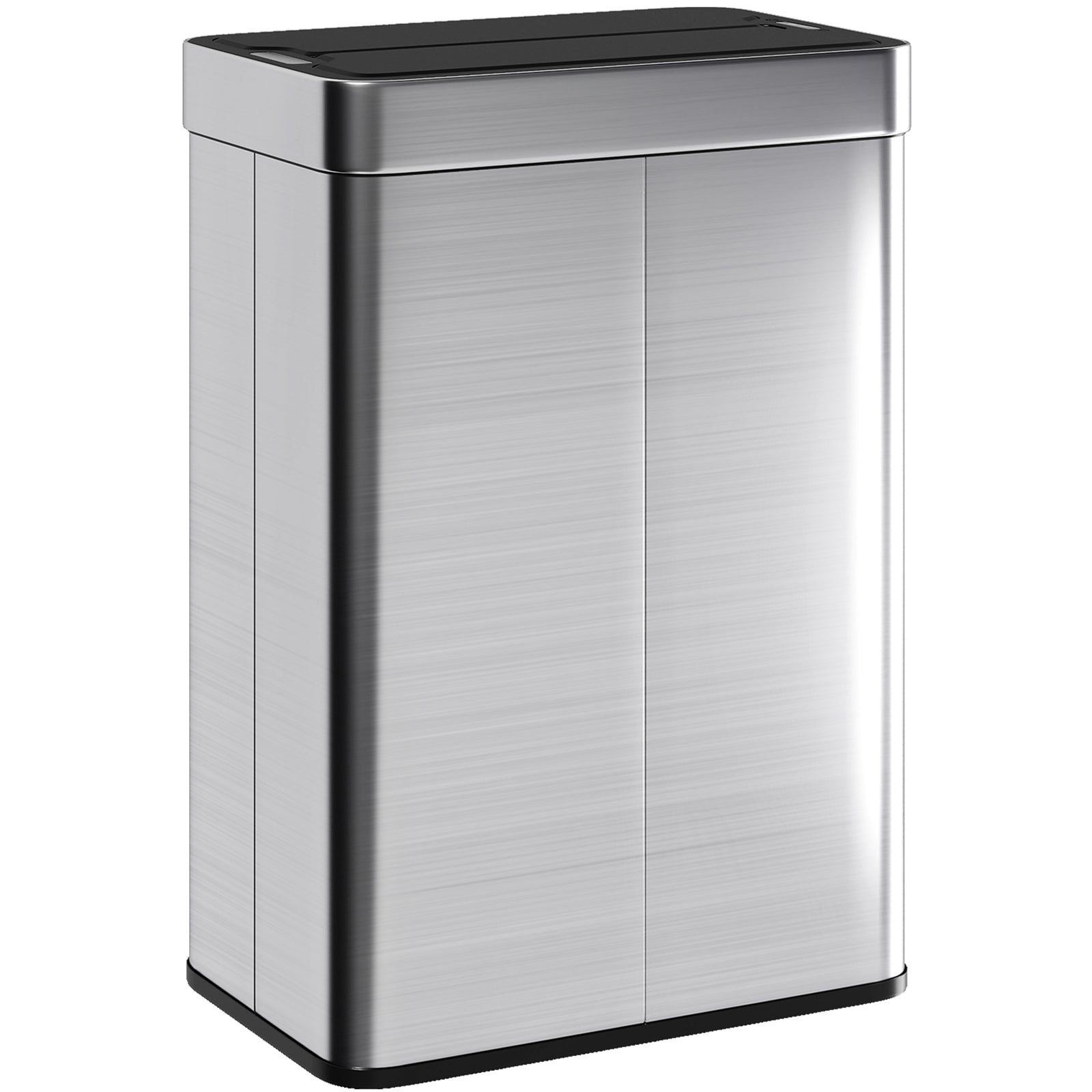HOMCOM 55l Sensor Bin, Automatic Smart Bin With Soft-close Lid, Silver Tone