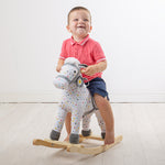Wooden Patterned Rocking Horse, Sturdy & Easy Grip Handles