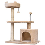 81cm Cat Tree Kitten Large Cats Tower Activity Centre Scratch Post | Beige