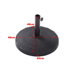 3m Garden Parasol Adjustable Tilting Parasol With Crank Handle For Outdoor Garden Patio Camping With Heavy-duty Round Base | One Size | Black