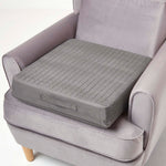 Quilted Polyester Armchair Booster Cushion Cover | 50cm x 50cm | Grey