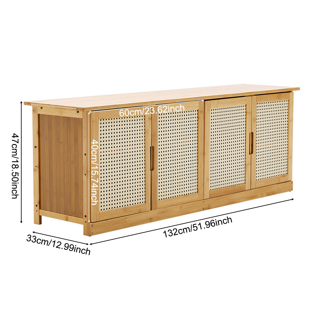 Wooden Entryway Storage Shoe Cabinet Shoe Bench