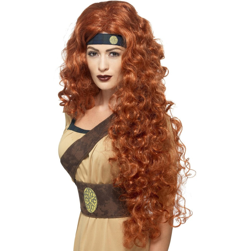 Medieval Warrior Queen Wig Auburn