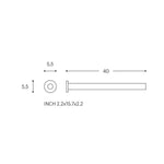 Towel Rack Matt White Architect Sp (40cm)