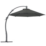 3(m) Garden Cantilever Parasol With Crank Aluminium Frame | Gray