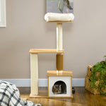 114cm Cat Tree For Indoor Cats With Scratching Posts, Cat House, Cat Bed