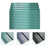 Set Of 12 Steel Corrugated Panels | Medium | Dark Green