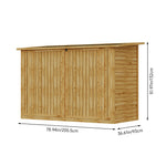 Outdoor Fir Wood Bicycle & Garden Shed – Sloped Asphalt Roof, Lockable Door, Natural Wood, Floor Included | Medium | Natural