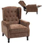 Manual Reclining Armchair W/ Footrest | Brown