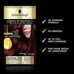 Oleo Intense 4-23 Ammonia Free Permanent Oil Colour Burgundy Red 3x