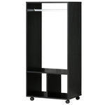 Open Wardrobe Clothes Rail Bedroom Clothes Storage Rod | One Size | Black