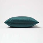 Filled Velvet Cushion With Piped Edge 46 X 46 Cm | 45cm x 45cm | Green