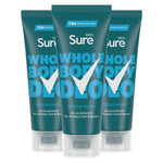 Men Whole Body Deodorant Cream Ocean Rush With 72h Odour Control 75ml, 3 Pk | Set of 3