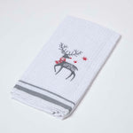 Terry Towelling Stag Christmas Tea Towel