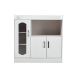 Breeins Wooden Sideboard Storage Cabinet With Microwave Counter Display