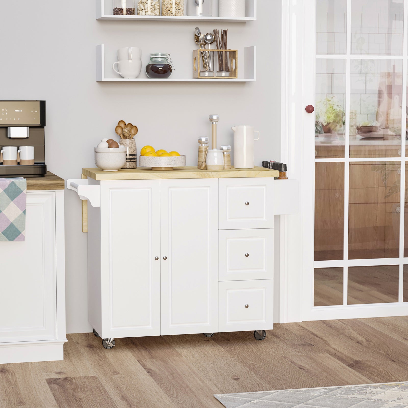 Drop Leaf Island With Utility Storage