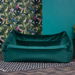 Cecilia Giant Velvet Bean Bag Sofa | Teal
