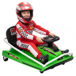 24v Electric Go Kart For Kids With Drift Mode, Soft Start | Green