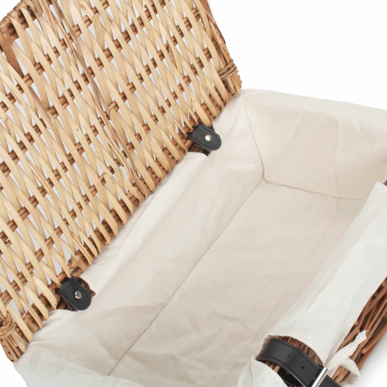 Wicker Empty Rectangular Gift Basket | White