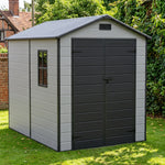 6x8 Ft Plastic Outdoor Garden Storage Shed | Black